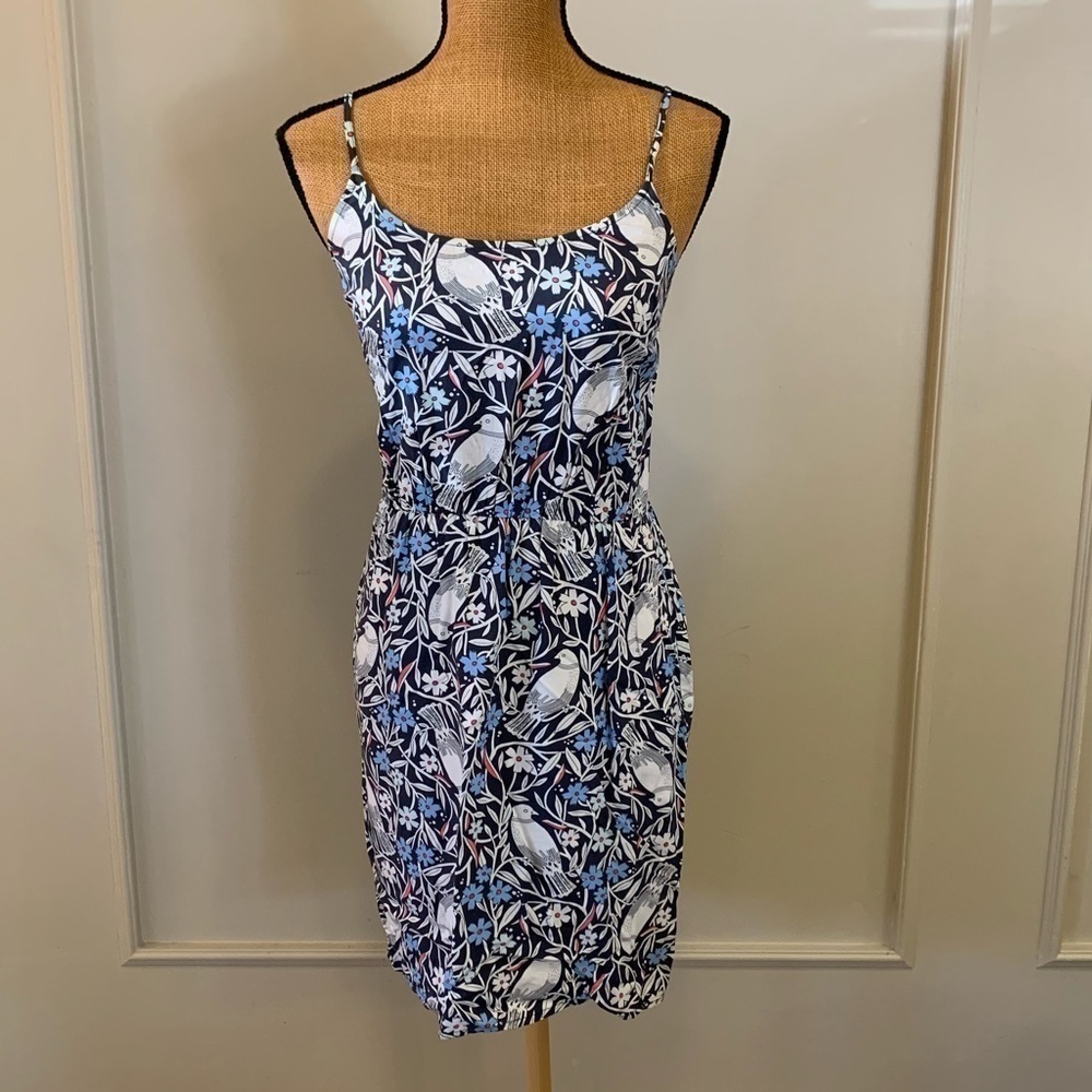 Old Navy Floral Bird Print Sundress Womens XS Mini Dress Adjustable Straps